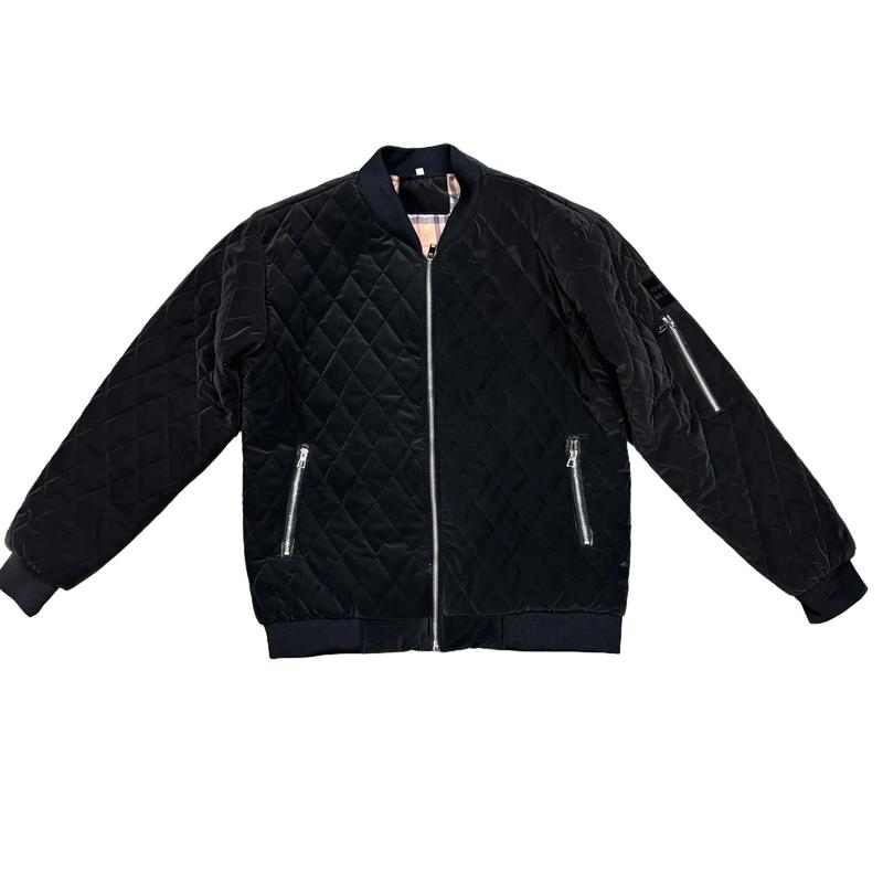 Áo Khoác Nam Bomber Túi Có Khoá Lót Kẻ Bo Tay Bo Gấu Women Jacket Có Túi áo phao aokhoac