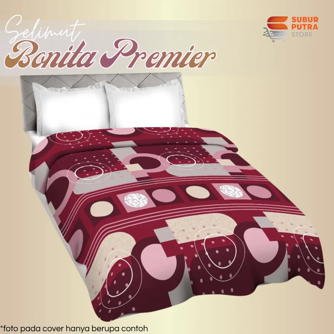 Selimut Bonita Premier 3D 160x200 cm – Varian Motif A | Tebal Lembut