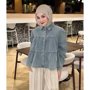 NUMALA KEMEJA JEANS REMPEL KEKINIAN WANITA HITS MASA KINI