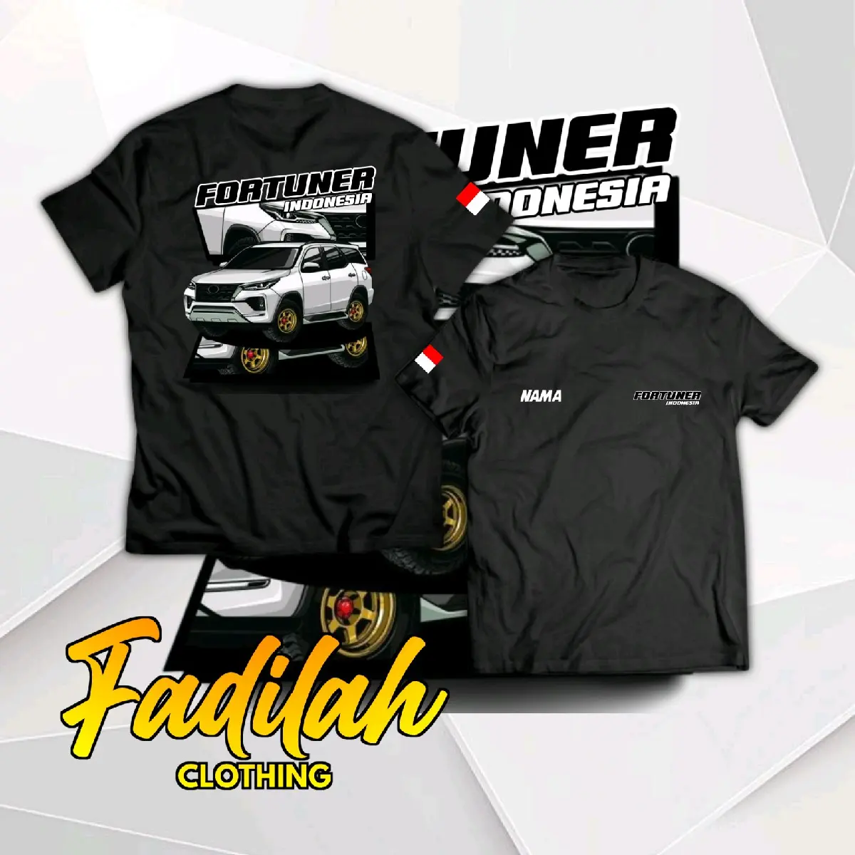 PROMO Kaos Distro FORTUNER INDONESIA Kaos Club Fortuner Indonesia Komunitas Fortuner 42ner Kaos Pria Wanita Keren Bisa Request Desain Ubah Gambar Atau Tulisan Bahan Adem Combed Hitam Nyaman Sablon Dewasa Baju Custom