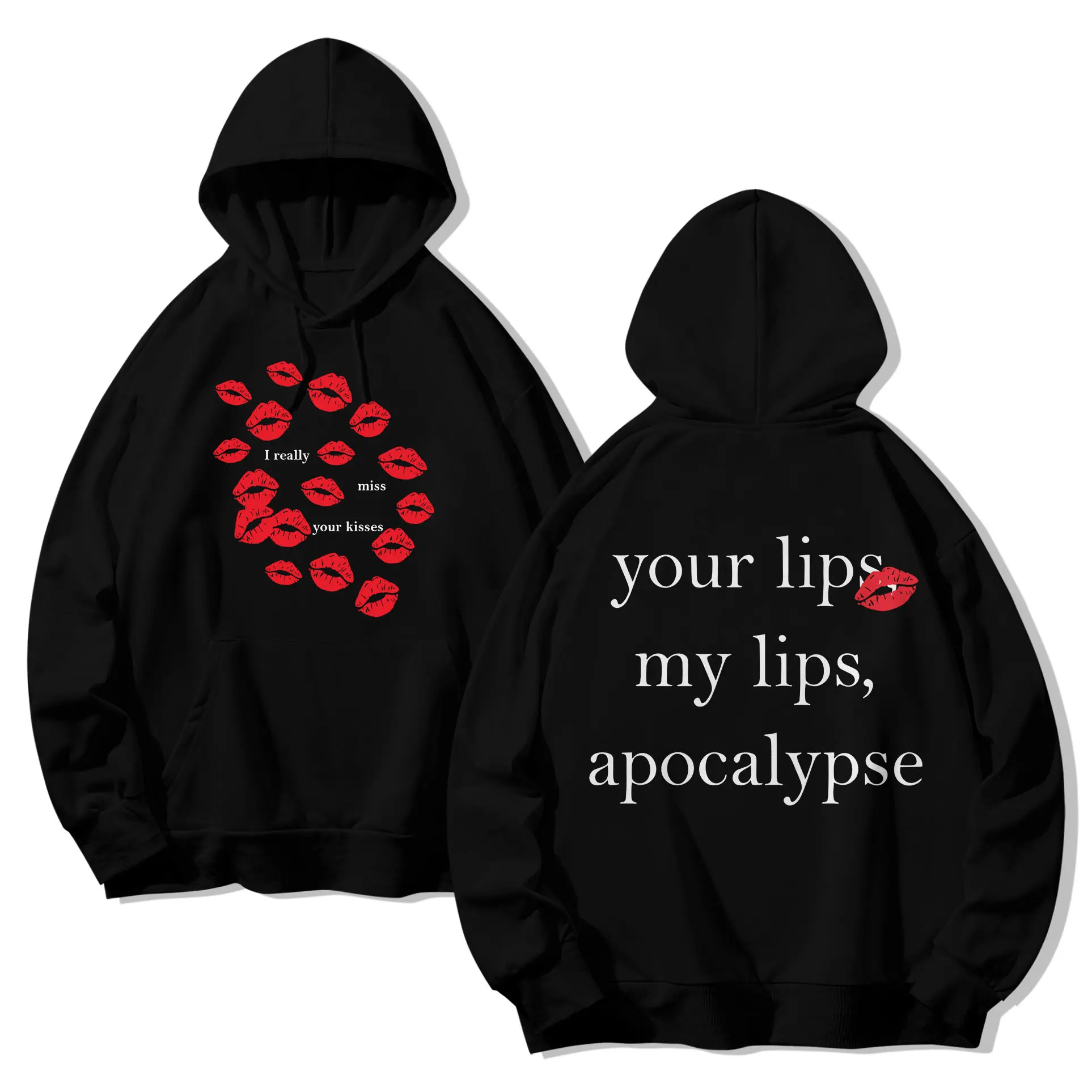 OKEIMA - Jaket Sweater Hoodie I Really Miss You CAS Apocalypse Lyrics Fashionable Trendy Unisex