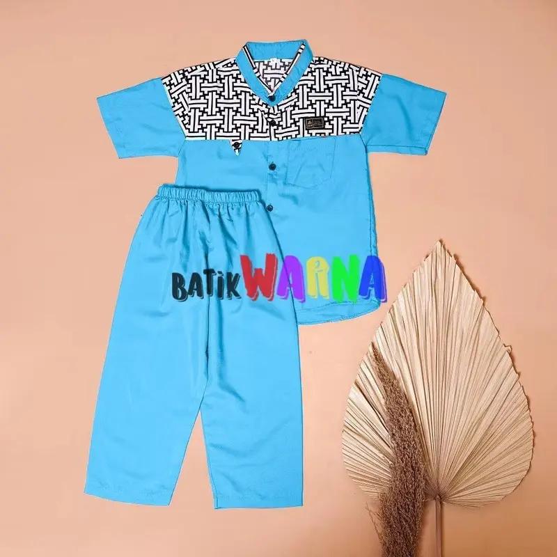 SETELAN BAJU KOKO FALCON BUSANA MUSLIM ANAK LAKI-LAKI SIZE S-3XL LENGAN PENDEK 3