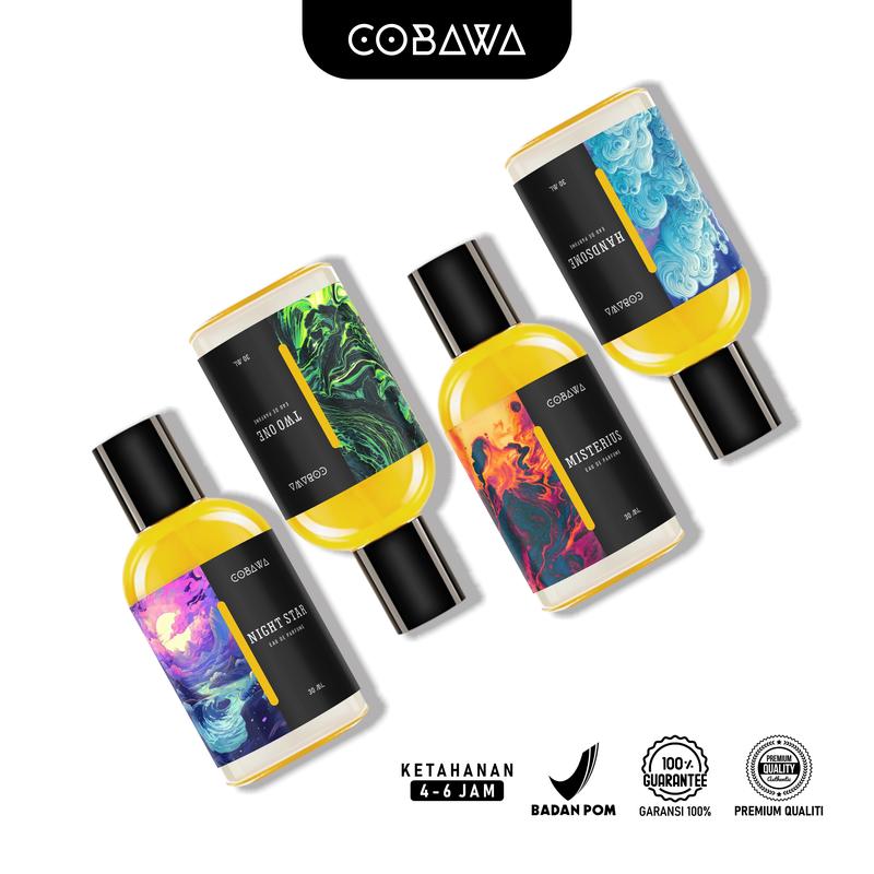 Product Introduction of DAPAT 4 PARFUM BEST SELLER Cobawa Eau De Parfum 30 ml Parfum Pria Tahan Lama 20