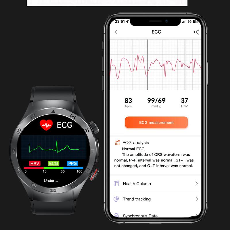 Đồng hồ thông minh, Chiếu Laser Vật lý trị liệu, Ba mức độ thông minh, Gọi ECG, Theo dõi nhịp tim tập thể dục, Theo dõi nhịp tim, oxy trong máu và nhiệt độ, Theo dõi đường huyết, axit uric và lipid trong máu, Vòng đeo tay 4