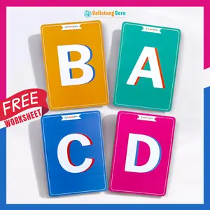 Flash Card Jumbo Huruf Abjad ABC Kartu Anak Belajar Huruf Permainan Alat Toys Kartu Edukasi