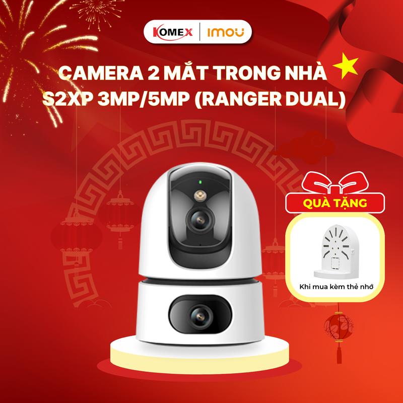 (BẢN NÂNG CẤP MỚI) Camera Imou 2 mắt trong nhà S2XEP 6MP/10MP (Ranger Dual), Xoay 360 độ, Ảnh siêu nét, Ánh sáng kép, Báo động còi & đèn  - Imou Komex Store