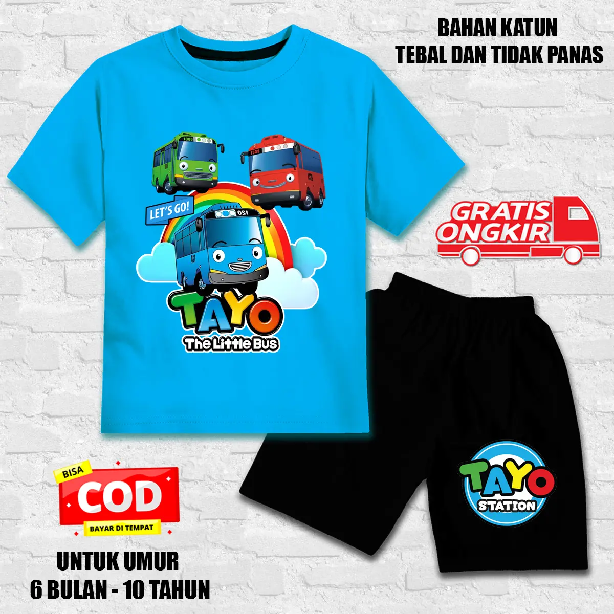 setelan anak laki laki / setelan anak perempuan / set baju kaos pendek anak 67
