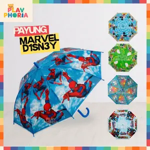 Payung Hujan Anak Motif Doff Spongebob Disney Stitch Umbrella PVC Full Print 8 sisi Payung Dewasa