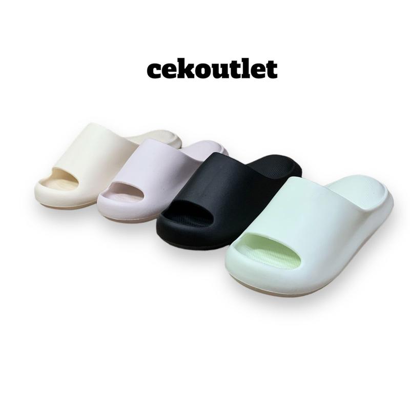Product Introduction of Sandal Slop Pria New Eva Soft Comport Sendal Slip On Karet Unisex Rubber Kekinian  Sandal Slide Selop Laki-Laki Premium High Quality Shoes Kasual Black 4