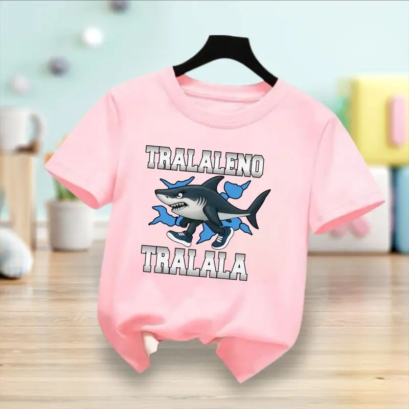 Kaos Distro Anak Motif Tralarelo Tralala Viral Tangan Pendek Atasan Fashion Anak Katun Soft 3