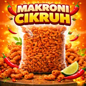 Makroni Cikruh Pedas Daun Jeruk Cemilan Food Snacks Keripik Kering
