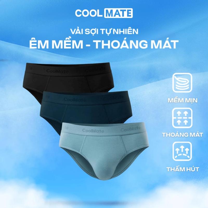 Combo 3 Quần lót nam Brief Lenzing Modal, quần sịp nam chất mát, quần sịp tam giác - Coolmate