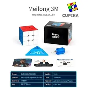 Cube Magic Puzzle 3x3 Moyu Meilong 3M 3 M Magnet Magnetic Stickerless Games Toys