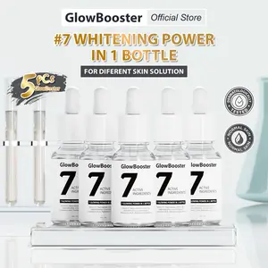 LIVE [BUNDLING 5 PCS] BPOM - Serum Pencerah Wajah - Serum Glowing - Serum GloowBooster 7 Active Ingredienst | Serum Pencerah 7 Kandungan Aktif | Serum Pemutih Wajah 15ml