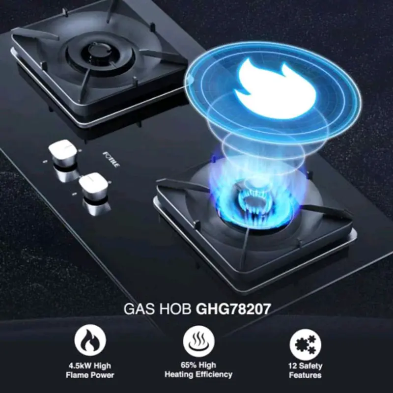 FOTILE Kompor Tanam Gas 2 Tungku/Built-In Hob Gas type GHG78211 Free Baterai Free Installasi 4