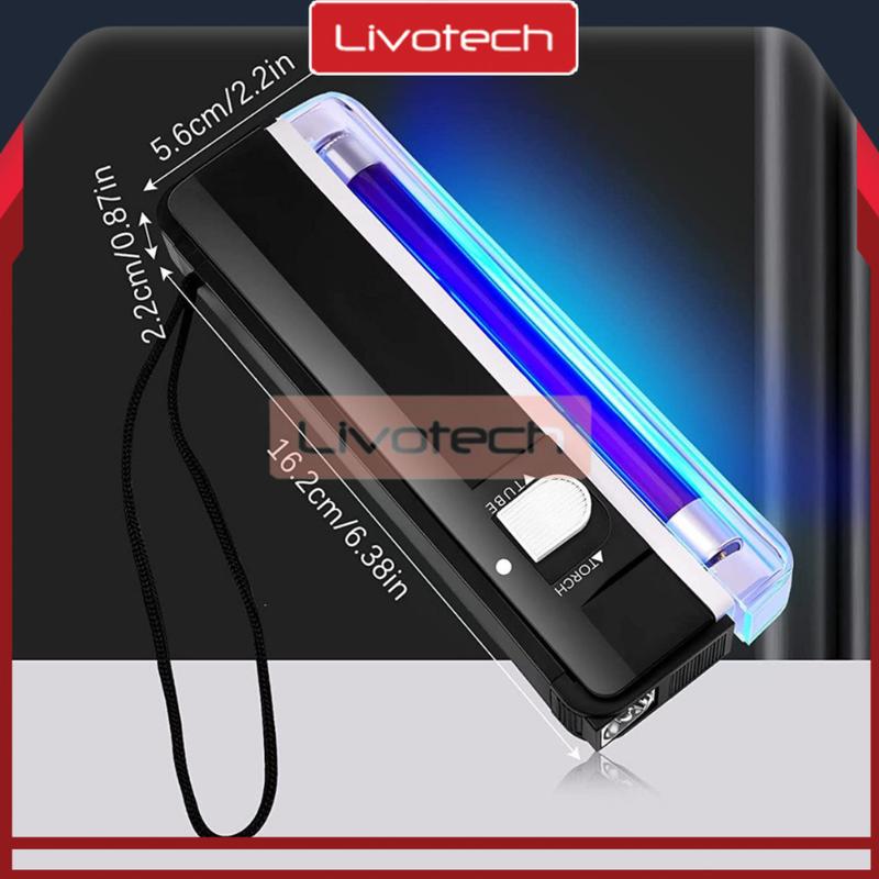 Detektor Uang Mini Portable dengan Lampu UV - Hitam 2
