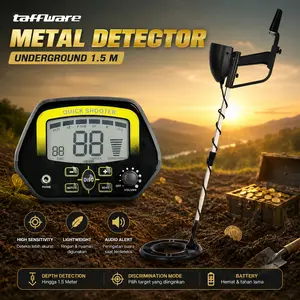 Pendeteksi Logam Underground Metal Gold Silver Detector Finder High Sensitivity 9V Hitam MD4060 Taffware