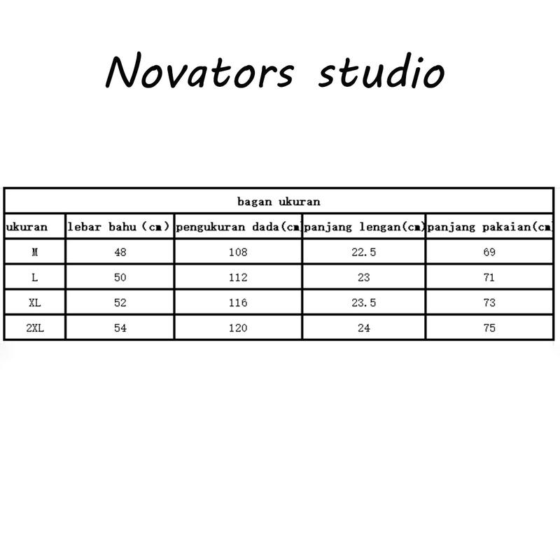 Product Introduction of Novators studio  Rock Minimalis Vintage Cetak Hip Hop Premium Leher bulat, longgar, atasan lengan pendek kaos 0