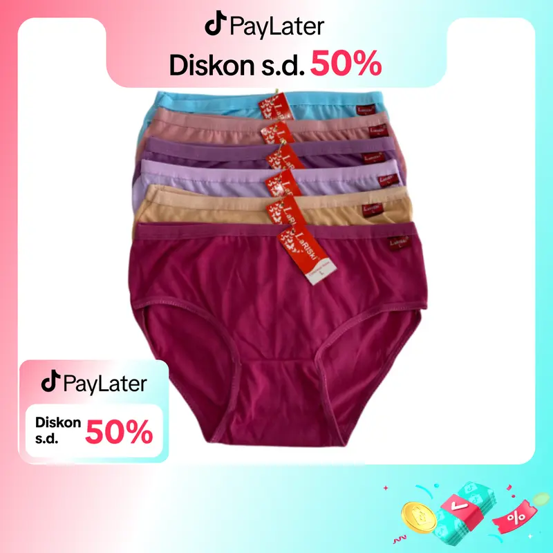 CELANA DALAM WANITA MIRIP/LAKUNI PROMO! TERMURAH DI TIKTOK! HARGA PROMO MURAH BERKUALITAS! Katun Nyaman Pendek Dewasa Lembut Lingerie knicker cewek Waist Remaja Boxer Hitam Korset High 2