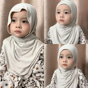 MECCA - Hijab Bergo Jiso Anak Mleyot plus iner 3an1 usia 1-11 tahun Kaos Rayon Spandek Masker
