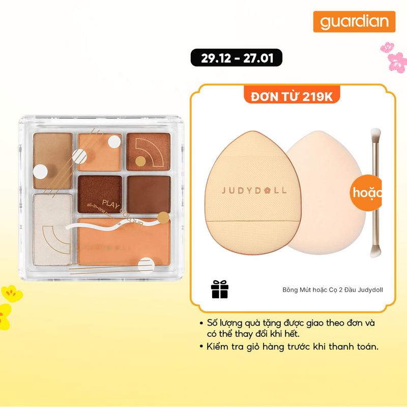 Phấn Mắt Bắt Sáng và Tạo Khối Tự Nhiên Lâu Trôi Chống Nước Judydoll Play Colors Eyeshadow Palette 8.5g
