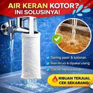 Filter Air Keran Saringan Penjernih Air Kain Tebal Selobong Penahan Air cocok untuk air PDAM dan sumur  Simple Mudah Dicuci Awet Tahan Lama Cocok Semua Keran
