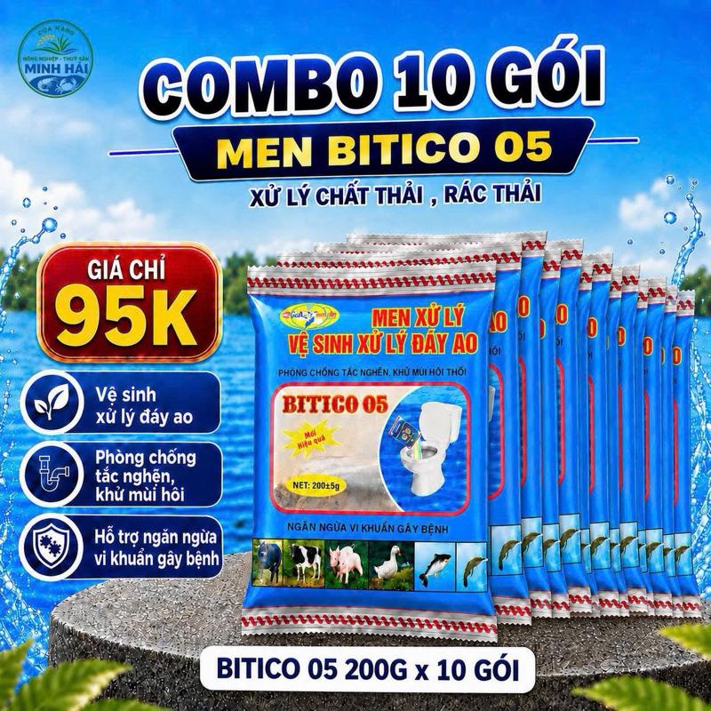 Men vệ sinh hầm cầu BITICO 05, phân huỷ chất thải, vệ sinh đáy ao nuôi tôm cá.…