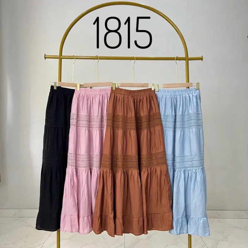 Rok Susun Panjang 94 cm Bahan Katun Impor*t BKK