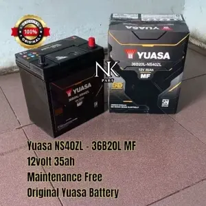 Aki Mobil Mitsubishi Xpander New, Cross Yuasa NS40ZL MF 35Ah Aki Kering