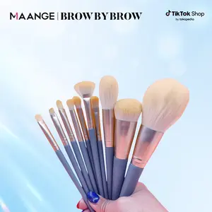 Set Kuas Make Up MAANGE 10Pcs – Brush Foundation, Blush, Eyeshadow & Concealer Wajah