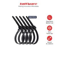 Gambar TaffGUARD Kabel Ties Zip Cable Organizer Reusable 8x400mm 100 PCS - NL816 dari Taffware Official Store Kota Administrasi Jakarta Barat 1 Tokopedia