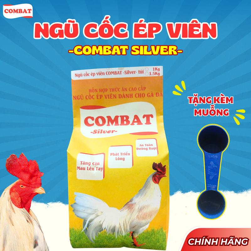  1kg Ngũ Cốc Ép Viên COMBAT SILVER - Ngũ cốc hàng cao cấp loại 1 - Đầy đủ dưỡng chất phát triển lông mau lên tay 
