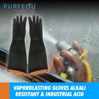 Gambar Sarung Tangan Gloves Vaporblasting Sandblasting Purfequ Alkali Chemical Resistant & Industrial Acid Rubber Latex dari Purfequ Official Kab. Tangerang 4 Tokopedia