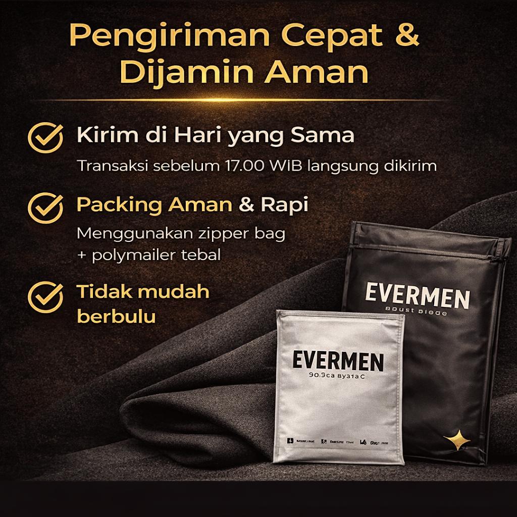 Evermen Celana Ankle Pants Cowok Slimfit Hitam Stretch Lembut Anti Kusut Potongan Modern Nyaman & Rapi untuk Kantor & Kerja