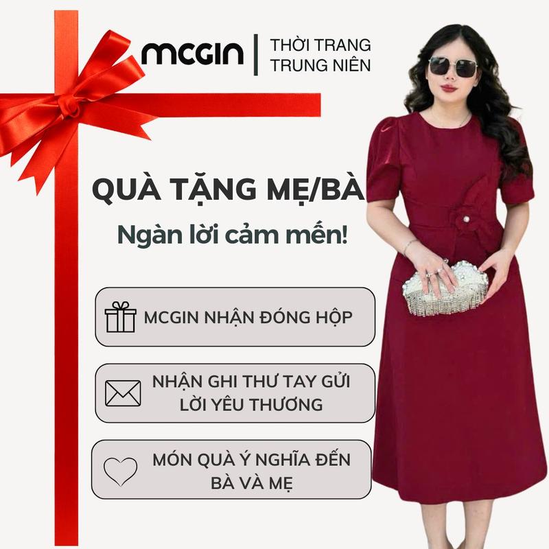   DAMCG052- GMV  Đầm váy trung niên cho mẹ U30- U40 sang trọng PEPLUM ORCHID chất thun cotton cao cấp che khuyết điểm cực tốt | CG052 MCGIN 