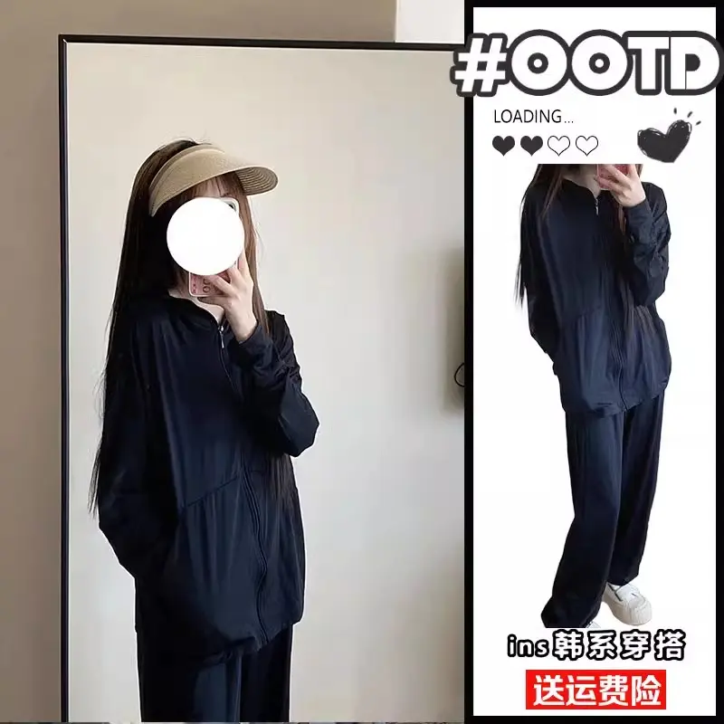 New style UPF 50+ UV Long sleeves  Sunscreen clothing physical exercise Lady Women's top Hooded Ice silk Outdoors Sport Summer UV protection Cardigan Zip Thin