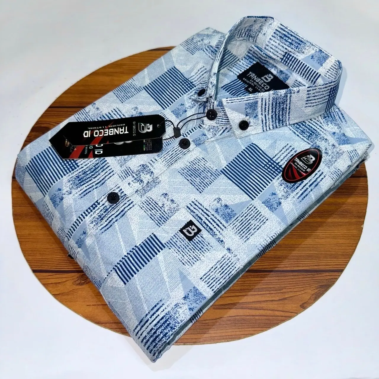 Kemeja pria motif printing lengan pendek full print kemeja becco id casual distro atasan lengan pendek Surfing Katun premium Variasi
