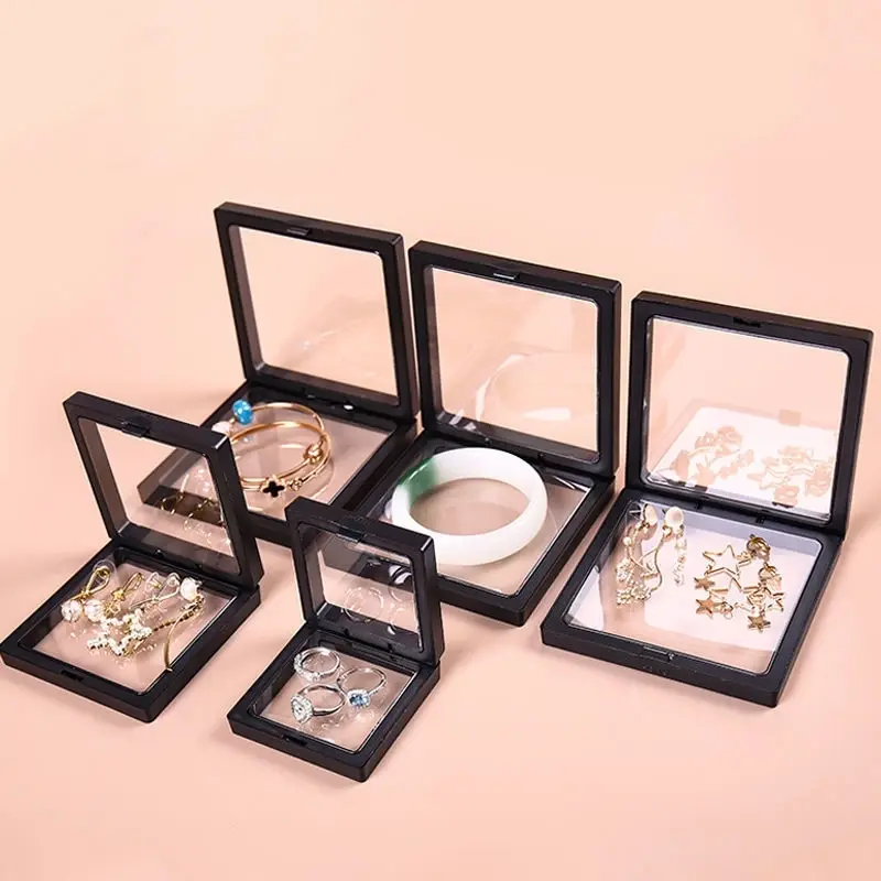 kotak perhiasan/ bingkai kotak tempat perhiasan transparan/ box cincin/ box perhiasan box accecories/ box plastik elastis 3