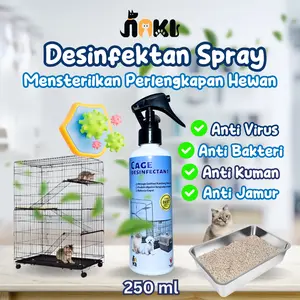 NOKI PEMBERSIH KANDANG & KASUR ANJING KUCING PET CRATE DISINFECTANT 250ML DESINFEKTAN SPRAY 250ML KANDANG HEWAN PENGHILANG BAU KANDANG SPRAY KANDANG ANJING KUCING