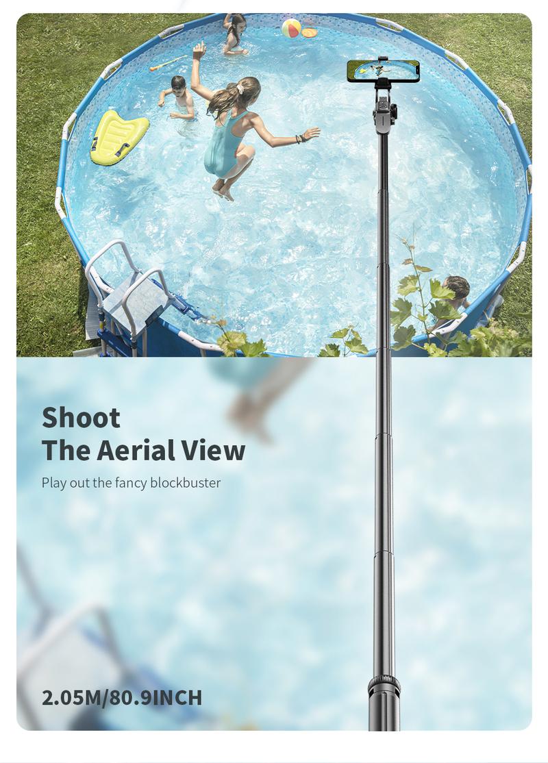 Product Introduction of 2055mm Selfie Stick Tripod with Wireless Remote Removable Fill Light Extendable Tripod with 1/4 Screw for Phone Camera Live Broadcast IOS Android 42