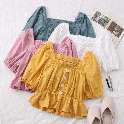 LIANA BLOUSE ATASAN ANAK PEREMPUAN KEKINIAN ALA REMAJA WANITA KOREA Baju 0