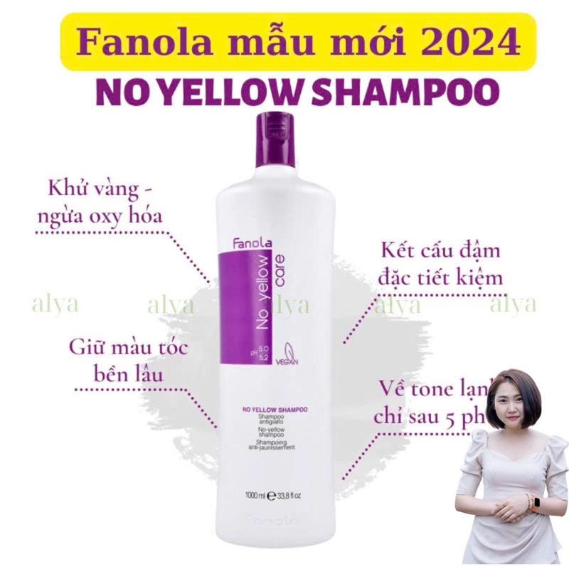  Dầu Gội Tím Khử Vàng Fanola 1000ML Khử Vàng Giữ Màu Cho Tóc Tẩy Tóc Nhuộm Màu Thời Trang 