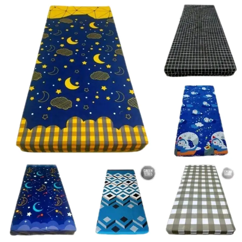 Sarung Kasur Resleting Busa Motif Bunga Non Bantal Guling Non Bedcover - Ukuran 70/80/90/100/120/140/160/180/200 - Kain spre imura polyster won tidak mudah lepas dan geser bebas dicuci sprei single seprai halus