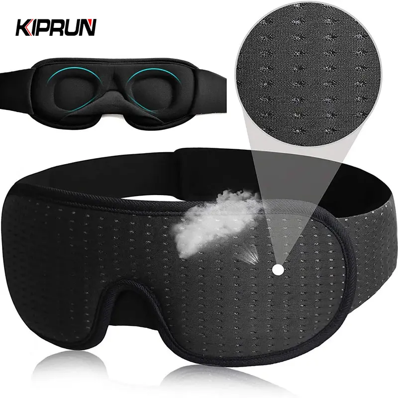 KIPRUN 3D Sleeping Mask Block Out Light Soft Padded Sleep Mask For Eyes Sleep masker Eye Shade Blindfold Sleeping Aid Face Mask Eyepatch