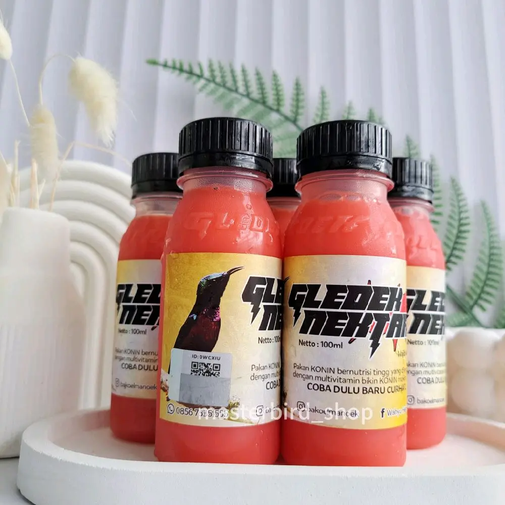 Gledek nektar 100ml / makanan burung / pakan burung / nektar / pakan burcil / pakan konin / pakan sogon