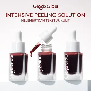 【cofund】Glad2Glow Peeling Solution 15ml AHA BHA PHA INTENSIVE 1/2/3pcs Wajah Mencerahkan serum membantu mencerahkan bright clean glowing melembutkan