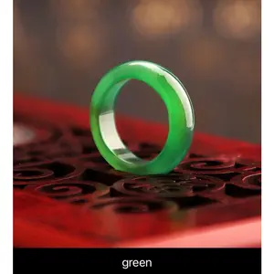 Cincin Pria Wanita Keberuntungan Kesehatan Batu Giok Asli Natural