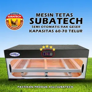 SUBATECH SO-60 Mesin Tetas Telur Semi Otomatis Penetas Kapasitas 60 70 MTSO60 Ayam Bebek Burung