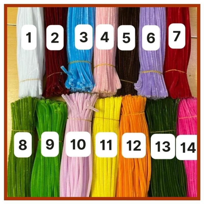  Kẽm nhung làm hoa handmade loại1 - bó kẽm nhung làm hoa hàng dày mềm mịn- hàng màu sáng sẽ hơi lộ kẽm Diy 