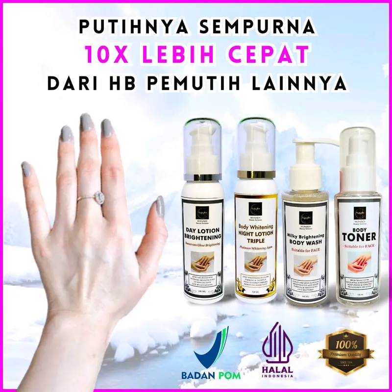 MUFAZKIN ORIGINAL BPOM HANDBODY PEMUTIH BADAN SUPER PREMIUM HB WHITENING BOOSTER 4